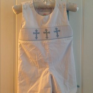 Smocked Cross Shortall 12m